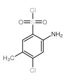 2-AMINO-4-CHLORO-5-METHYLBENZENE-1-SULFONYL CHLORIDE结构式