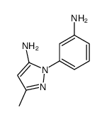 2-(3-aminophenyl)-5-methylpyrazol-3-amine结构式