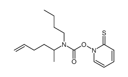 1-<(butyl(1-methyl-4-pentenyl)carbamoyl)oxy>-2(1H)-pyridinethione Structure