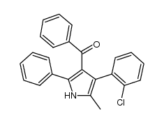 [4-(2-Chlorphenyl)-5-methyl-2-phenyl-3-pyrrolyl]phenylketon结构式