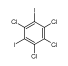 1,2,3,5-tetrachloro-4,6-diiodo-benzene Structure