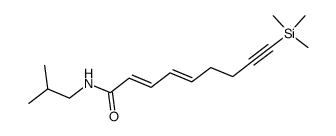(2E,4E)-N-isobutyl-9-(trimethylsilyl)nona-2,4-dien-8-ynamide结构式