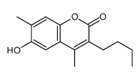 3-butyl-6-hydroxy-4,7-dimethylchromen-2-one结构式