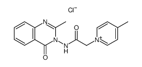 2-methyl-3-(4-methylpyridinium)acetylamino-4(3H)-quinazolinone chloride Structure