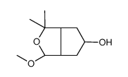 1-methoxy-3,3-dimethyl-1,3a,4,5,6,6a-hexahydrocyclopenta[c]furan-5-ol结构式