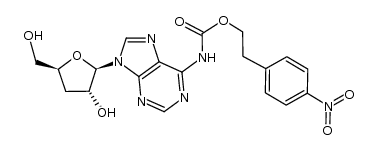 3'-deoxy-N6-[2-(4-nitrophenyl)ethoxycarbonyl]adenosine Structure