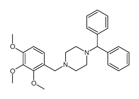 1-benzhydryl-4-[(2,3,4-trimethoxyphenyl)methyl]piperazine Structure