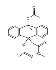 11-(ethoxycarbonyl)-9,10-dihydro-9,10-ethanoanthracene-9,10-diyl diacetate结构式