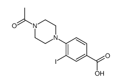 4-(4-acetylpiperazin-1-yl)-3-iodobenzoic acid Structure