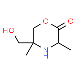 2-Morpholinone,5-(hydroxymethyl)-3,5-dimethyl-(9CI) Structure