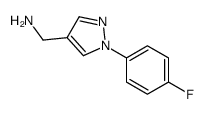 (1-(4-fluorophenyl)-1H-pyrazol-4-yl)methanamine结构式