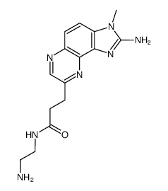 N-(2-Amino-ethyl)-3-(2-amino-3-methyl-3H-imidazo[4,5-f]quinoxalin-8-yl)-propionamide结构式