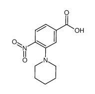 4-nitro-3-piperidin-1-ylbenzoic acid结构式