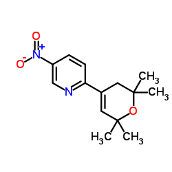5-Nitro-2-(2,2,6,6-tetramethyl-3,6-dihydro-2H-pyran-4-yl)pyridine Structure