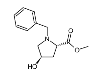 (2S,4R)-1-benzyl-4-hydroxyproline methyl ester结构式