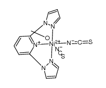 [Ni(bis-2,6(pyrazol-1-yl)pyridine)(SCN)2(MeOH)]结构式