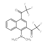 2,4-Bis(trifluoroacetyl)-1-(N,N-dimethylamino)naphthalene structure