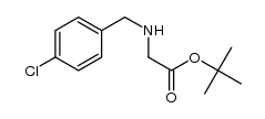tert-butyl 2-((4-chlorobenzyl)amino)acetate结构式