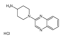 1-(2-喹喔啉基)-4-哌啶胺盐酸盐结构式