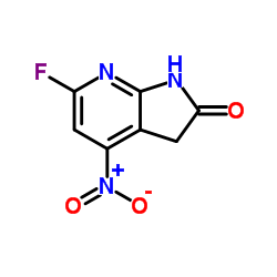 6-Fluoro-4-nitro-1,3-dihydro-2H-pyrrolo[2,3-b]pyridin-2-one Structure