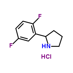 2-(2,5-DIFLUORO-PHENYL)-PYRROLIDINE, HYDROCHLORIDE结构式