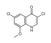 3,6-Dichloro-4-hydroxy-8-methoxyquinoline结构式