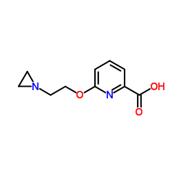 6-[2-(1-Aziridinyl)ethoxy]-2-pyridinecarboxylic acid结构式