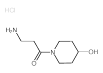 3-Amino-1-(4-hydroxy-1-piperidinyl)-1-propanone hydrochloride结构式