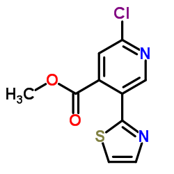 Methyl 2-chloro-5-(1,3-thiazol-2-yl)isonicotinate Structure