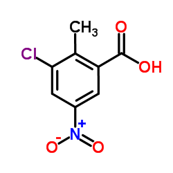 3-Chloro-2-methyl-5-nitrobenzoic acid Structure