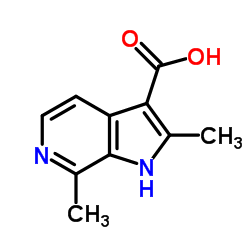 2,7-Dimethyl-6-azaindole-3-carboxylic acid structure