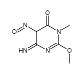 4-imino-5-isonitroso-2-methoxy-1-methyl-6-oxydihydropyrimidine结构式