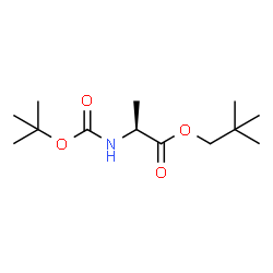 neopentyl (tert-butoxycarbonyl)-L-alaninate结构式
