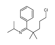 N-(5-Chloro-2,2-dimethyl-1-phenyl-pentylidene)isopropylamine structure