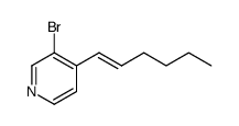 3-bromo-4-(hex-1-en-1-yl)pyridine结构式