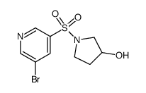 1-(5-bromopyridin-3-ylsulfonyl)pyrrolidin-3-ol结构式