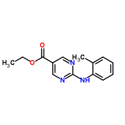 ethyl 2-(2-methylanilino)pyrimidine-5-carboxylate结构式