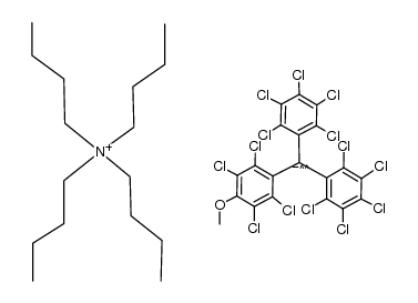 Tetra-n-butylammonium 4-methoxytetradecachlorotriphenylmethide结构式