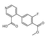 4-(3-fluoro-4-methoxycarbonylphenyl)pyridine-3-carboxylic acid Structure