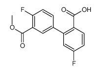 4-fluoro-2-(4-fluoro-3-methoxycarbonylphenyl)benzoic acid结构式