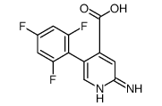 2-amino-5-(2,4,6-trifluorophenyl)pyridine-4-carboxylic acid结构式