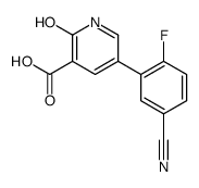 5-(5-cyano-2-fluorophenyl)-2-oxo-1H-pyridine-3-carboxylic acid Structure