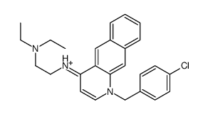 N-[1-[(4-chlorophenyl)methyl]benzo[g]quinolin-1-ium-4-yl]-N',N'-diethylethane-1,2-diamine结构式