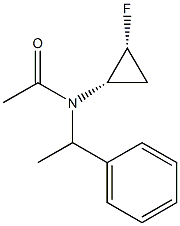 cis-2-fluorocyclopropyl)-N-((R)-1-phenylethyl)acetaMide结构式