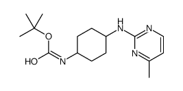 tert-butyl N-[4-[(4-methylpyrimidin-2-yl)amino]cyclohexyl]carbamate结构式