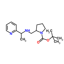 2-[(1-Pyridin-2-yl-ethylamino)-Methyl]-pyrrolidine-1-carboxylic acid tert-butyl ester Structure