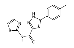 3-(4-methylphenyl)-N-(1,3-thiazol-2-yl)-1H-pyrazole-5-carboxamide Structure