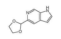 5-(1,3-Dioxolan-2-yl)-1H-pyrrolo[2,3-c]pyridine结构式