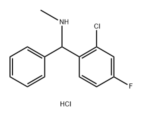 [(2-chloro-4-fluorophenyl)(phenyl)methyl](methyl)amine hydrochloride structure