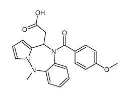 5-methyl-10,11-dihydro-5H-pyrrolo(1,2-b)(1,2,5)benzotriazepine-11-acetic acid Structure
